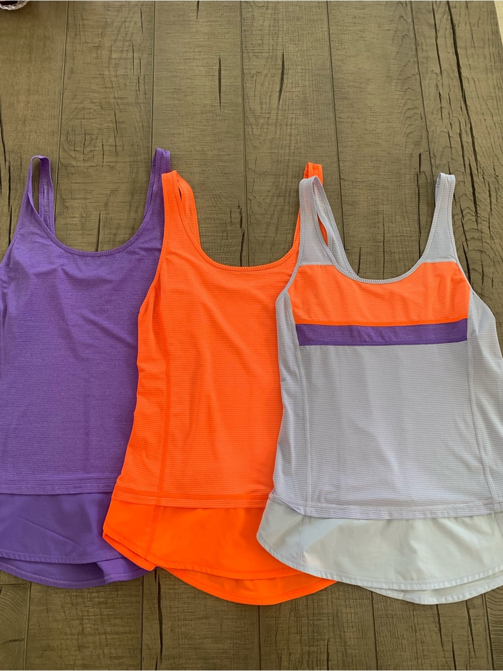 3-pack of Lululemon Technical Running Tank Tops with Silverescent Properties